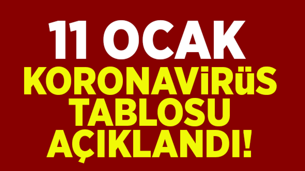 11 Ocak koronavirüs tablosu açıklandı!
