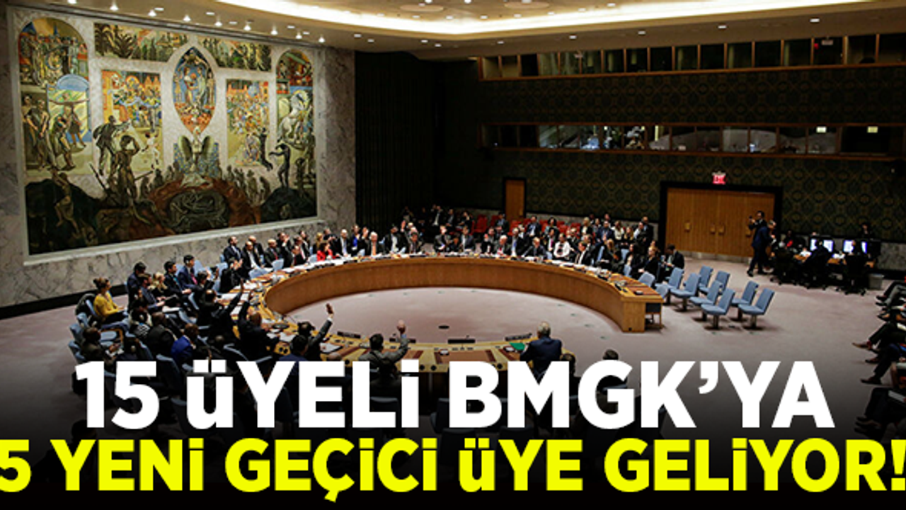15 üyeli Birleşmiş Milletler Güvenlik Konseyi'ne 5 geçici üye geliyor!