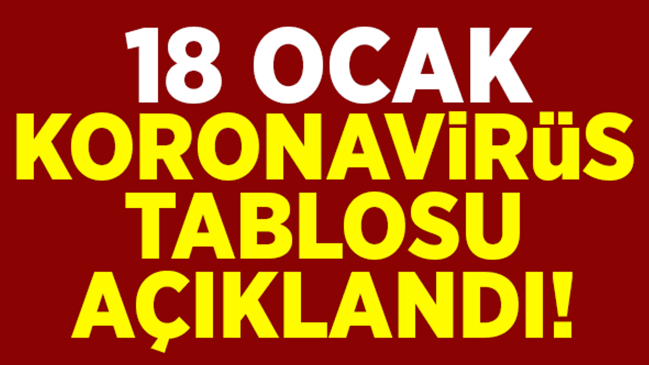 18 Ocak koronavirüs tablosu açıklandı!