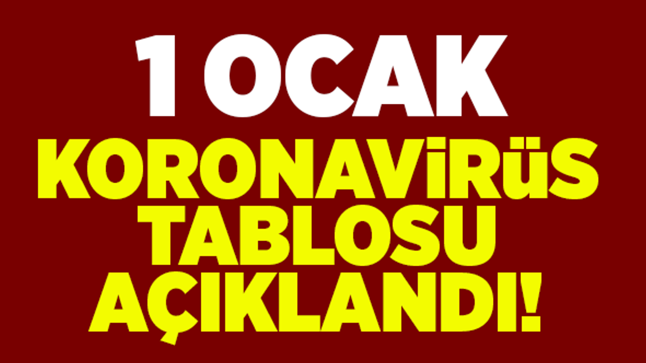 1 Ocak koronavirüs tablosu açıklandı!