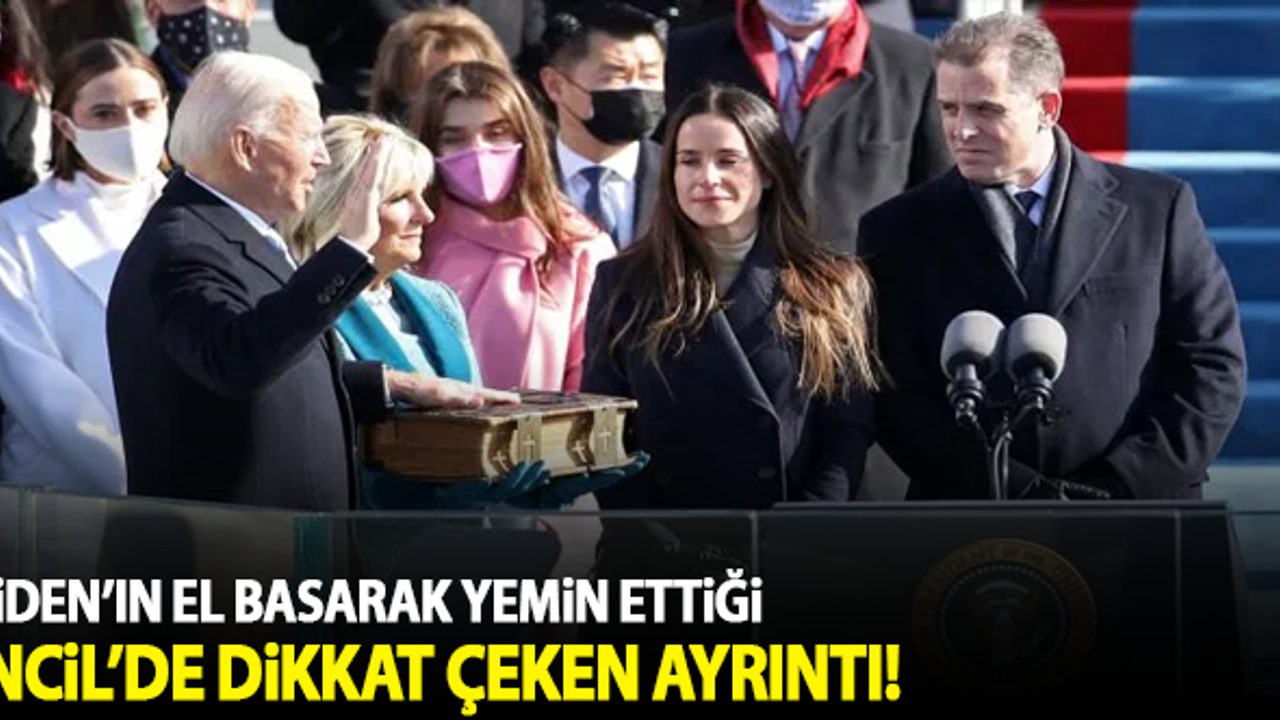 Biden'ın İncil'inde dikkat çeken 'Kelt Haçı' ayrıntısı!