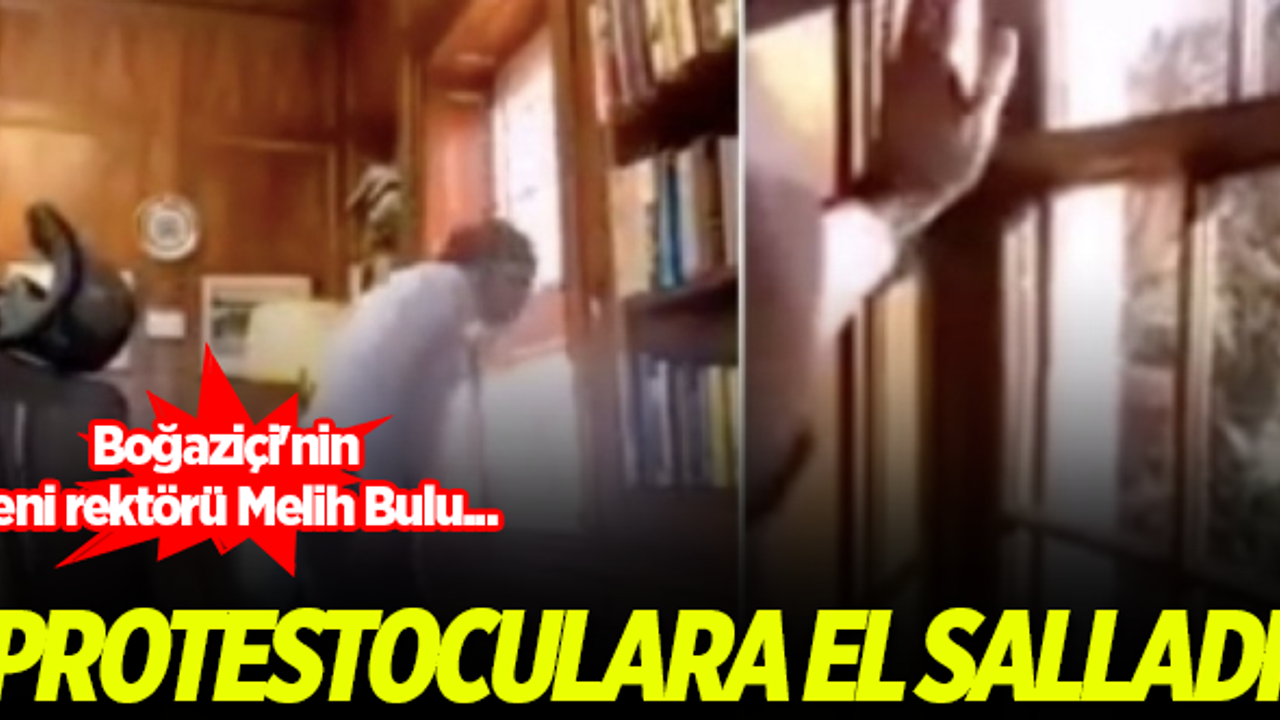 Boğaziçi'nin yeni rektörü Melih Bulu protestoculara el salladı