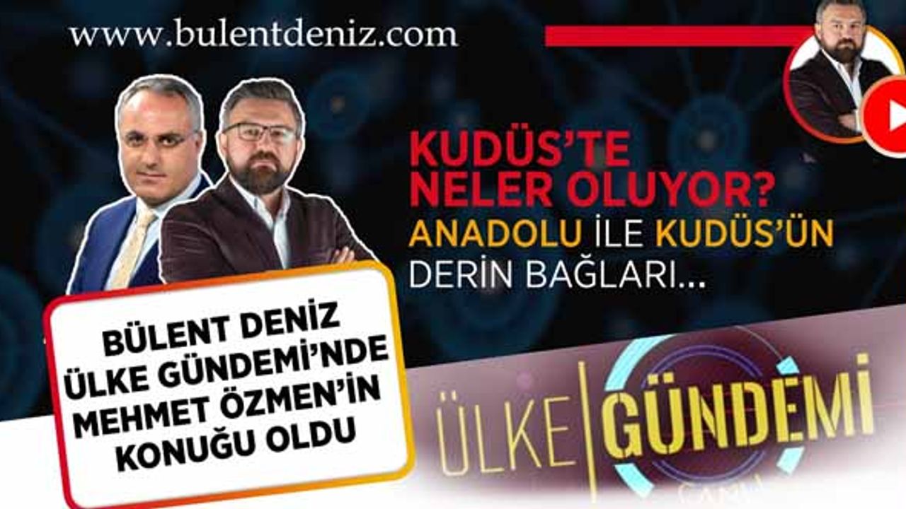 Bülent Deniz açıkladı: ''Mescid-i Aksa hiç olmadığı kadar tehdit altında!''