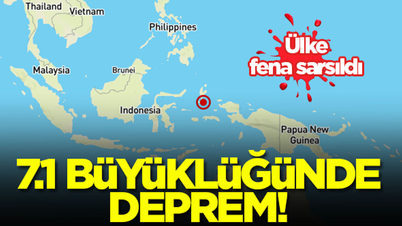 Endonezya'da 7.1 büyüklüğünde şiddetli deprem