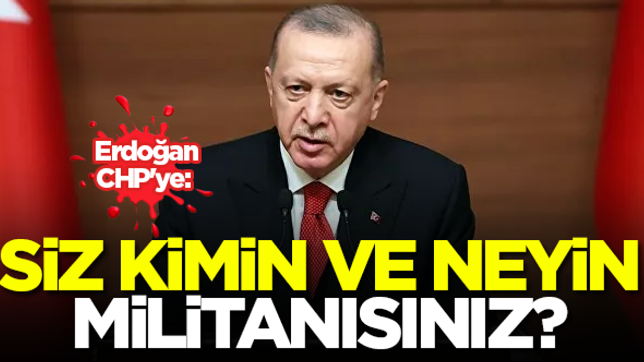 Erdoğan, CHP'ye: Siz kimin ve neyin militanısınız?
