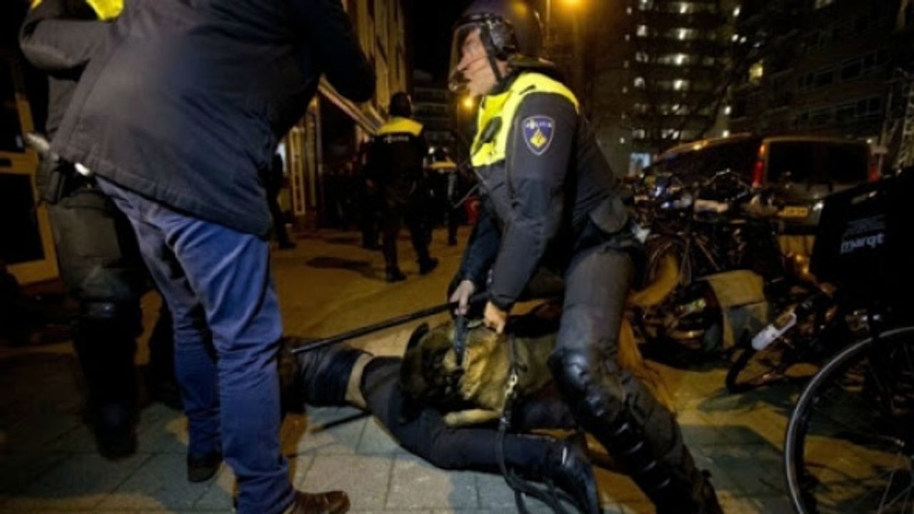 Hollanda polisinden orantısız kuvvet pes dedirtti!