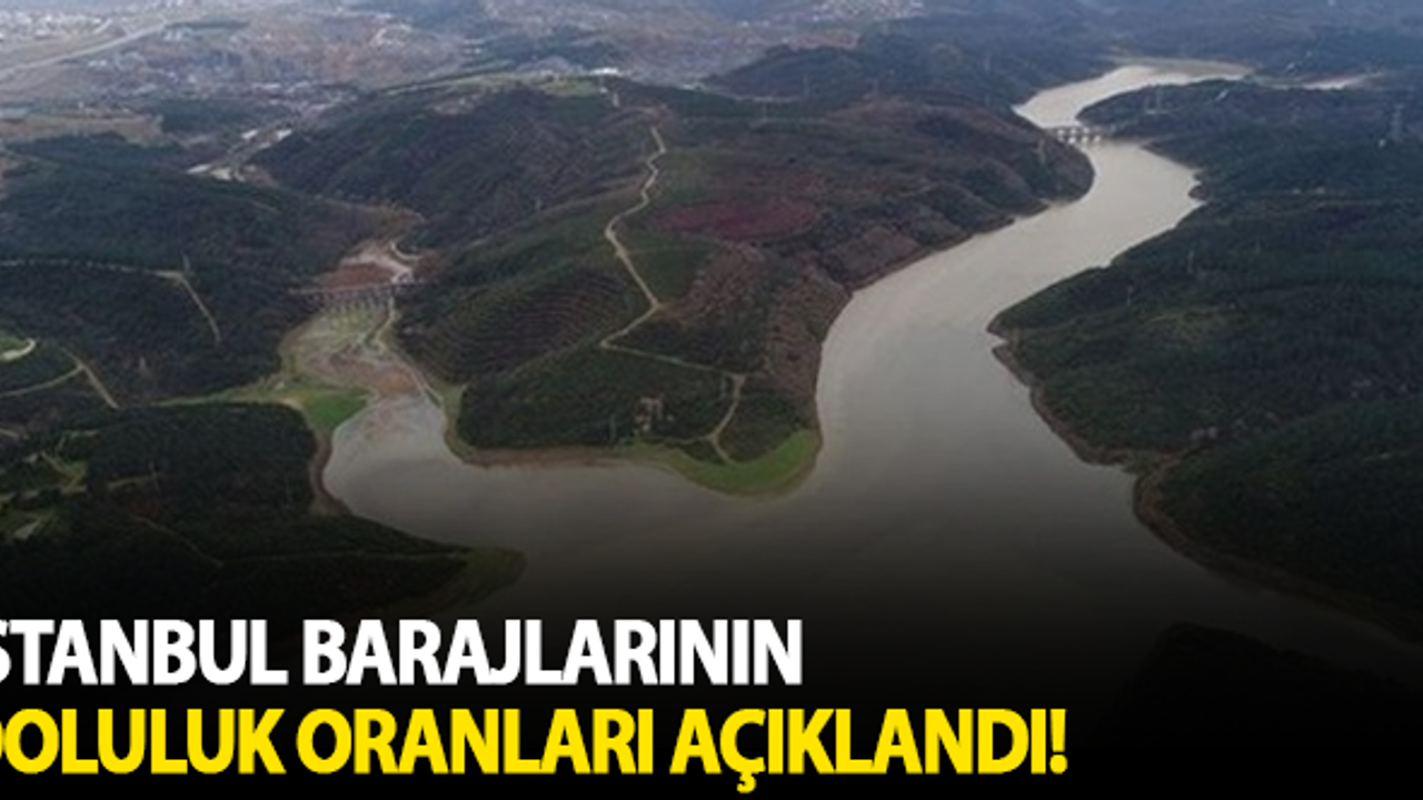 İstanbul barajlarının doluluk oranları açıklandı!