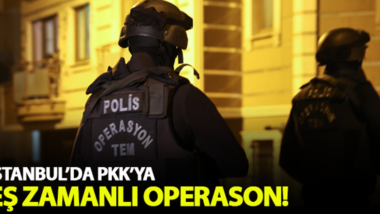 İstanbul'da PKK'ya eş zamanlı operasyon!