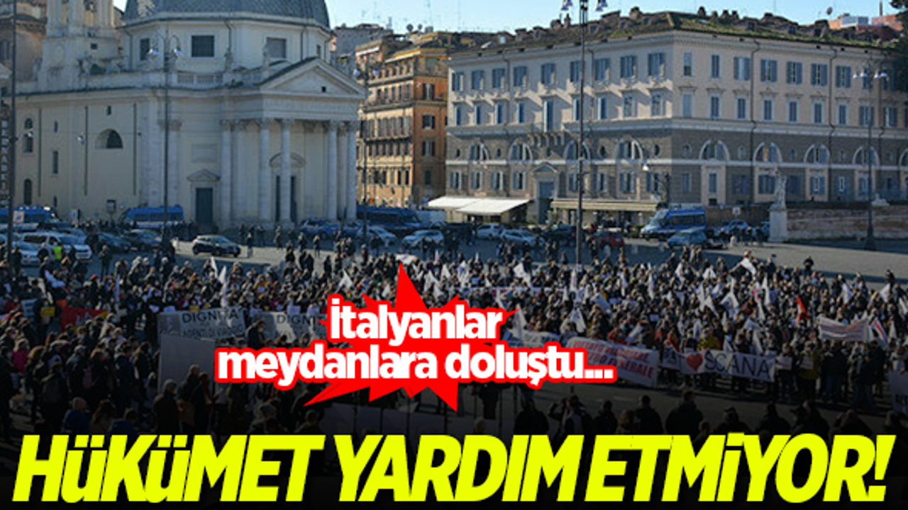 İtalya'da turizmcilere meydanlara indi! Hükümet yardım etmiyor...