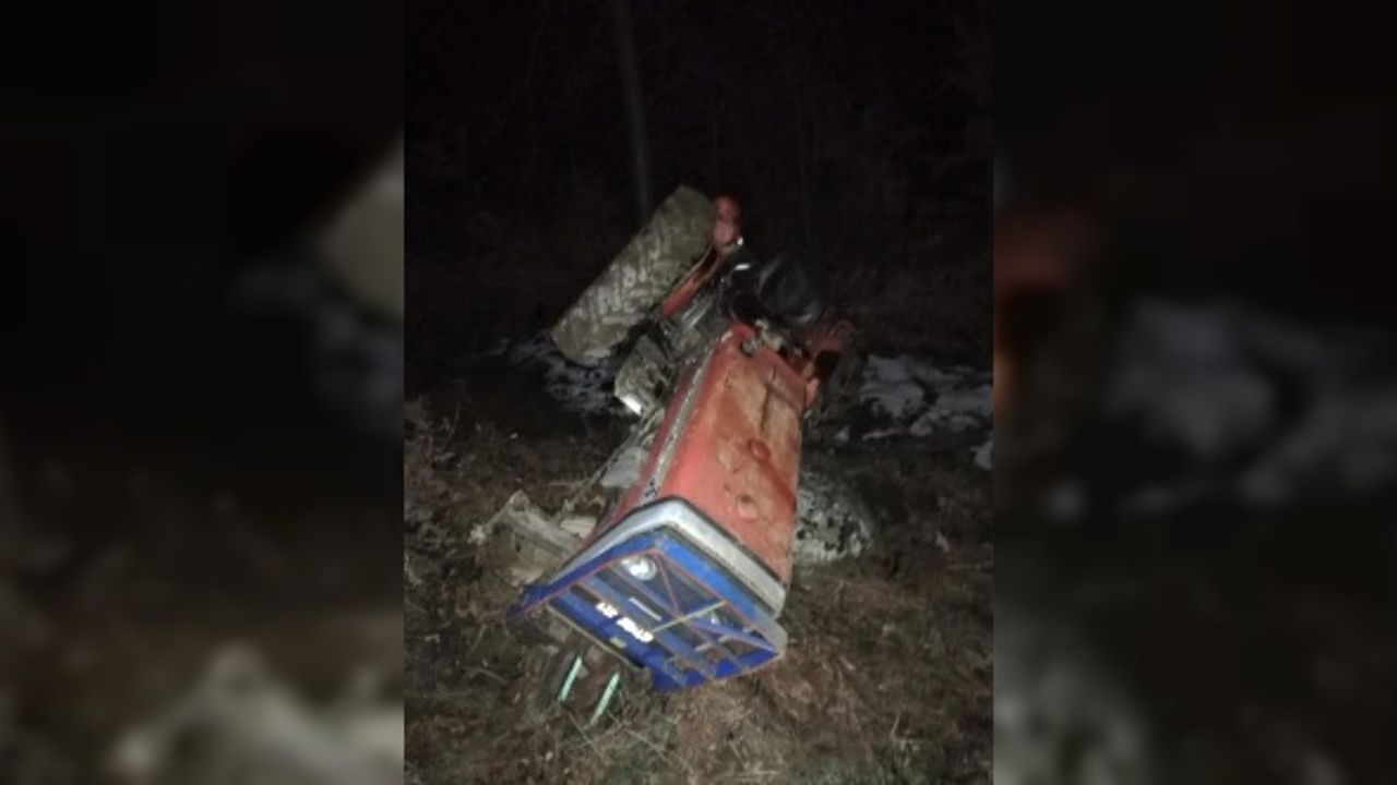 İzmir'de devrilen traktörün altında kalan sürücü ağır yaralandı