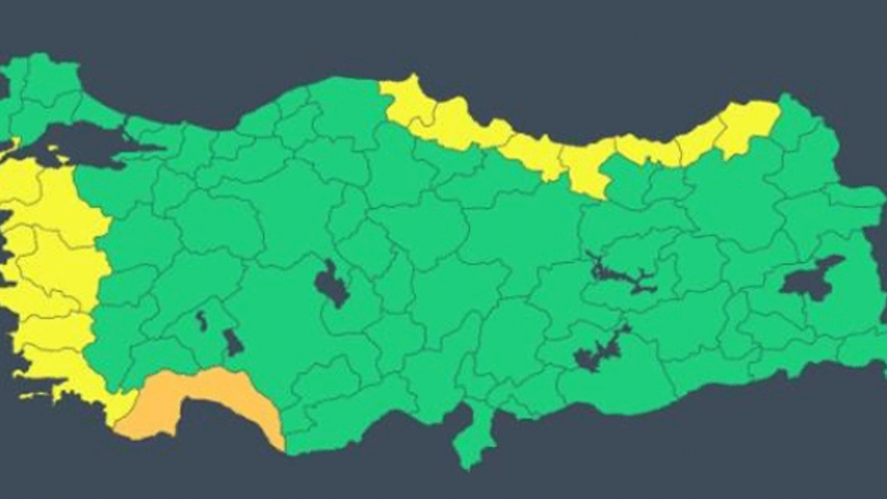 MGM'den 1 il için turuncu, 13 il sarı kodlu uyarı!