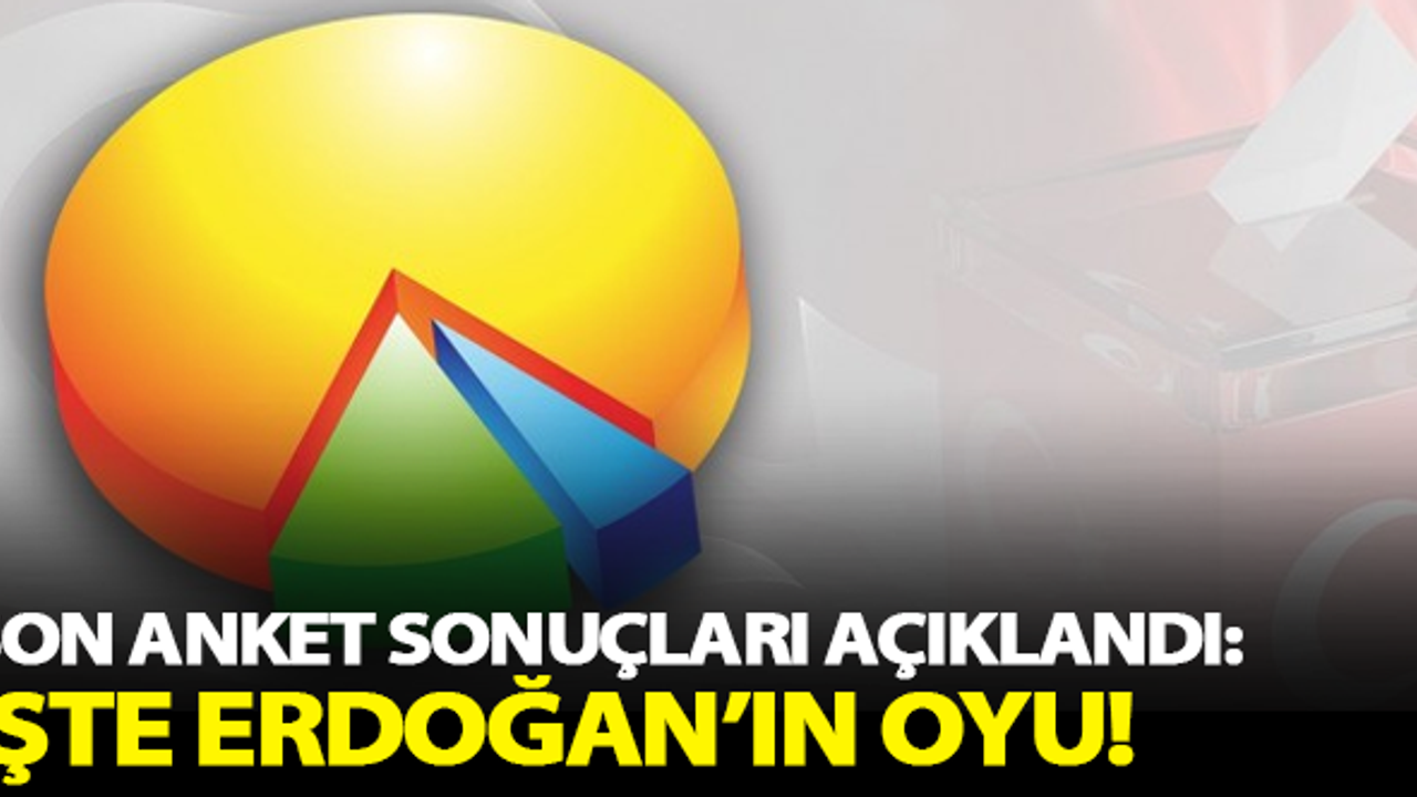 Son anket sonuçları açıklandı: İşte Erdoğan'ın oyu!