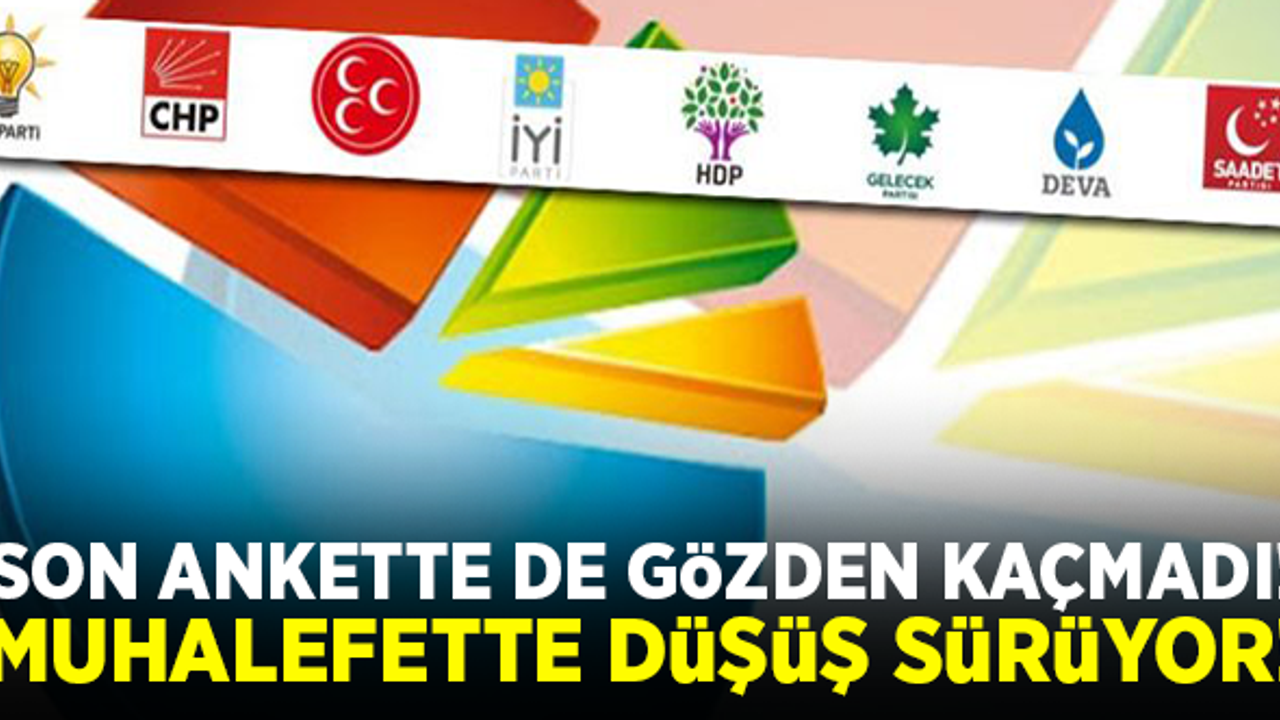 Son anket sonuçlarında dikkat çeken detay! Muhalefetin düşüşü sürüyor!