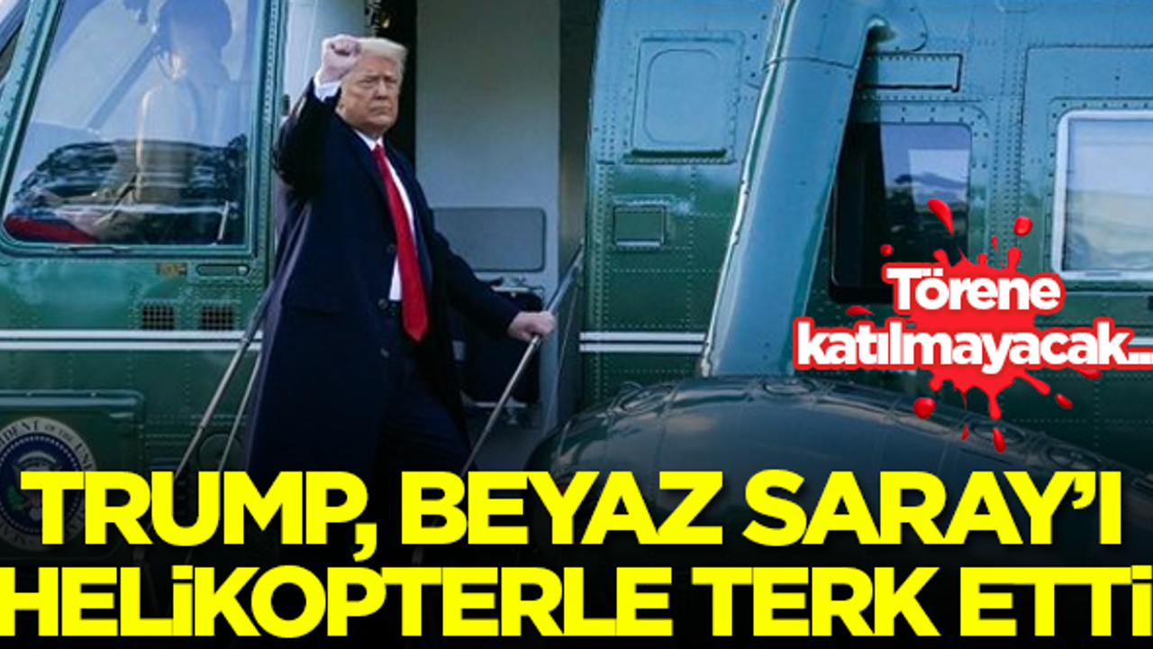 Trump dönemi bitti! Helikoptere binerek Beyaz Saray'ı terk etti...