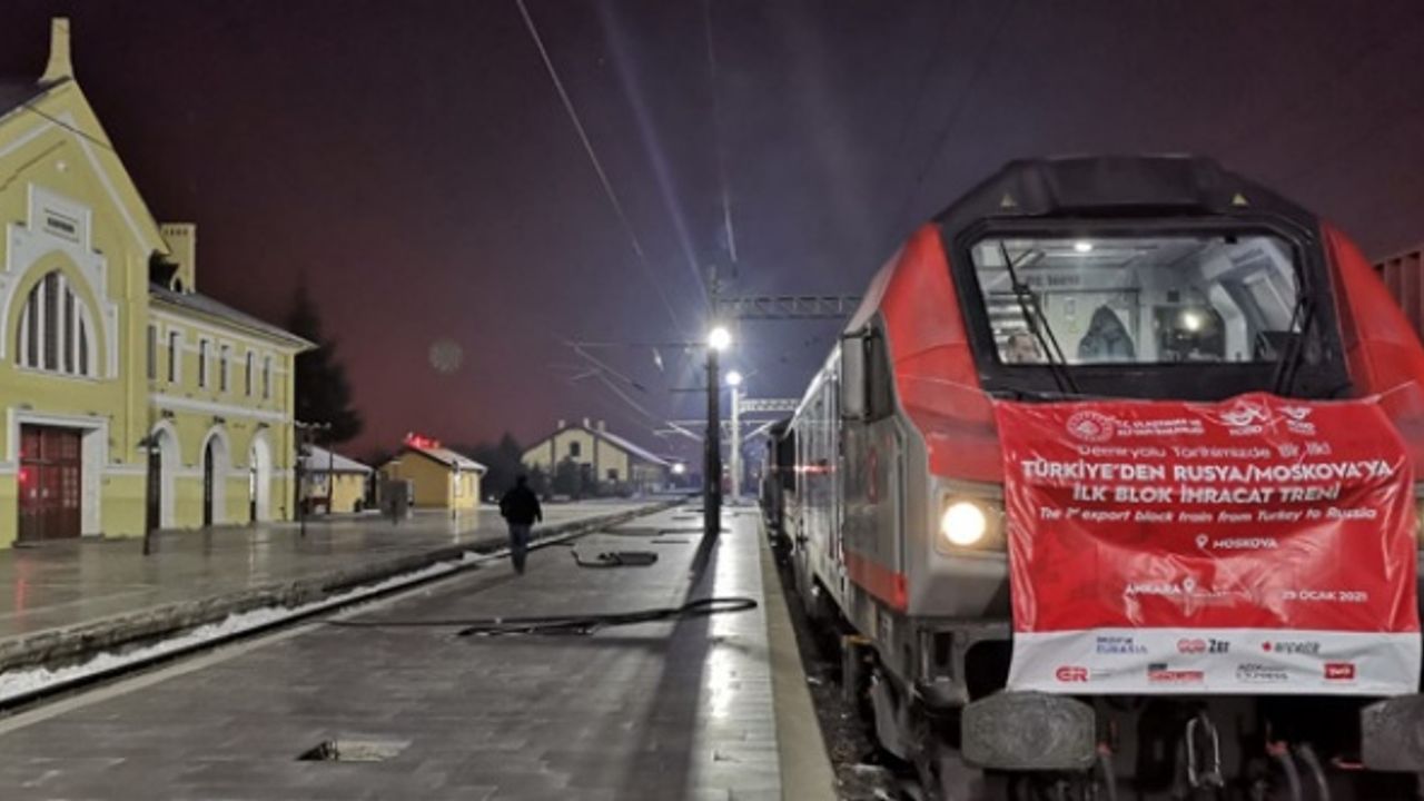 Türkiye'den Çin ve Rusya'ya giden ihracat treni Kayseri'de
