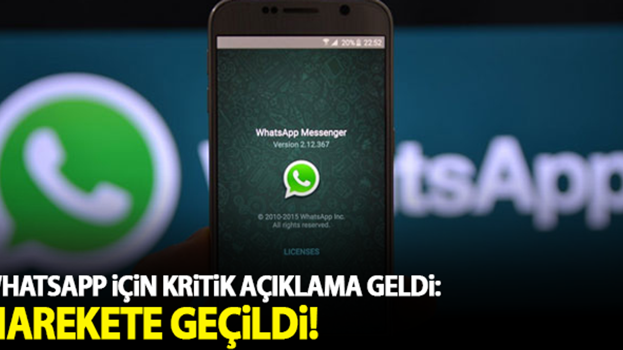 Whatsapp için kritik açıklama geldi: Harekete geçildi!