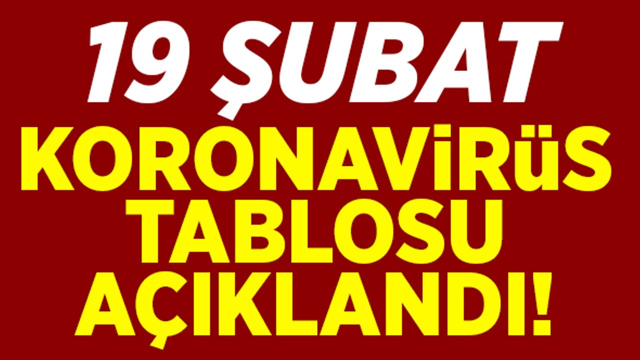 19 Şubat koronavirüs tablosu açıklandı!