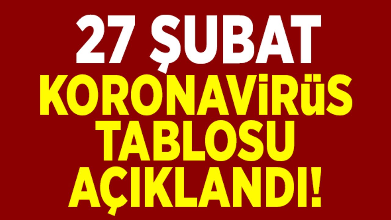 27 Şubat koronavirüs tablosu açıklandı