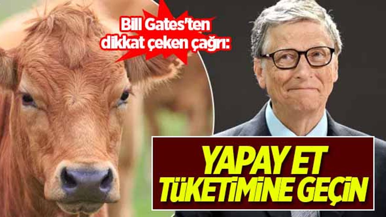 Bill Gates'ten dikkat çeken çağrı: Yapay et tüketimine geçin