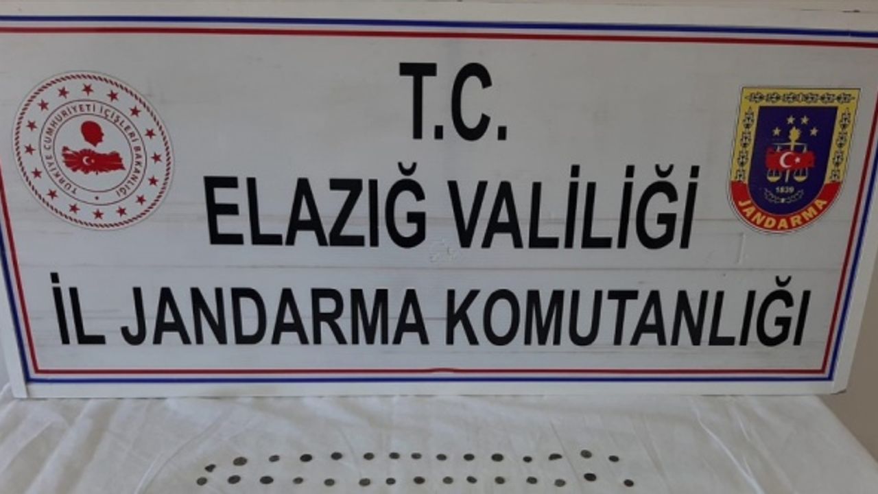 Elazığ'da 103 sikke ve bronz objeyi satmak isteyen kişi yakalandı