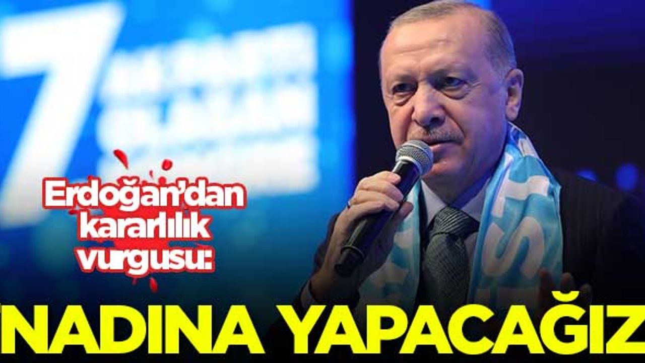 Erdoğan'dan kararlılık vurgusu: İnadına yapacağız!
