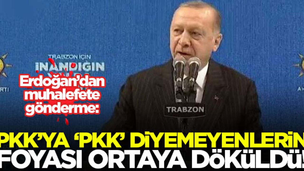 Erdoğan: PKK'ya 'PKK' diyemeyenlerin foyaları ortaya döküldü