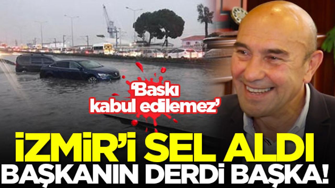 İzmir'i sel aldı, Soyer'in gündemi 'Boğaziçi Üniversitesi'...