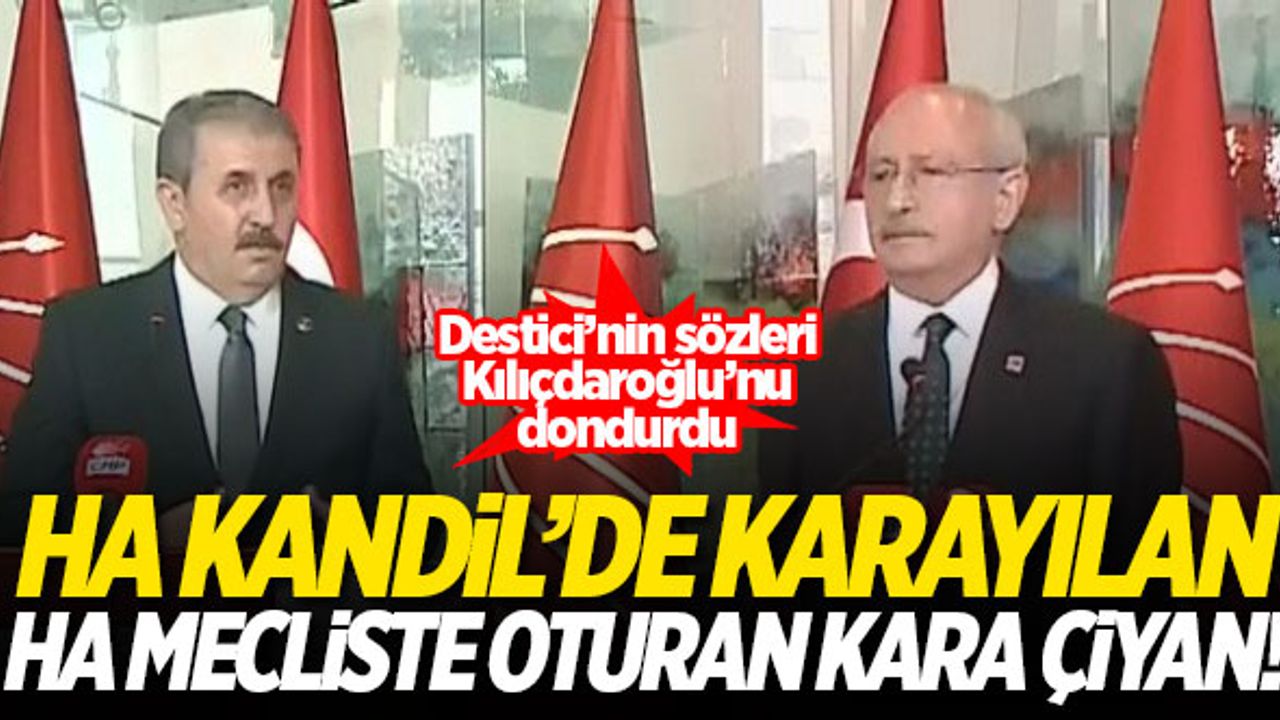 Kılıçdaroğlu'yla görüşen Destici: Ha Kandil’de Karayılan, ha Meclis sıralarında oturan kara çiyan!