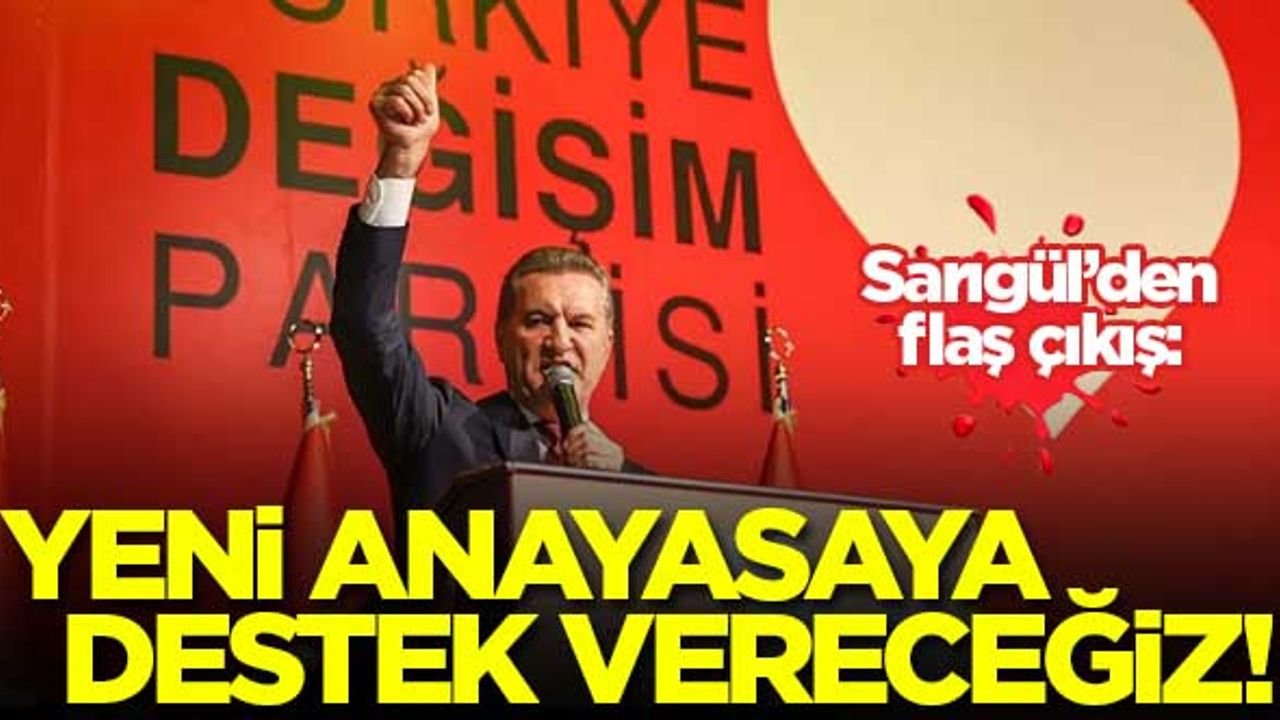 Mustafa Sarıgül'den 'yeni anayasa' açıklaması: Destek vereceğiz
