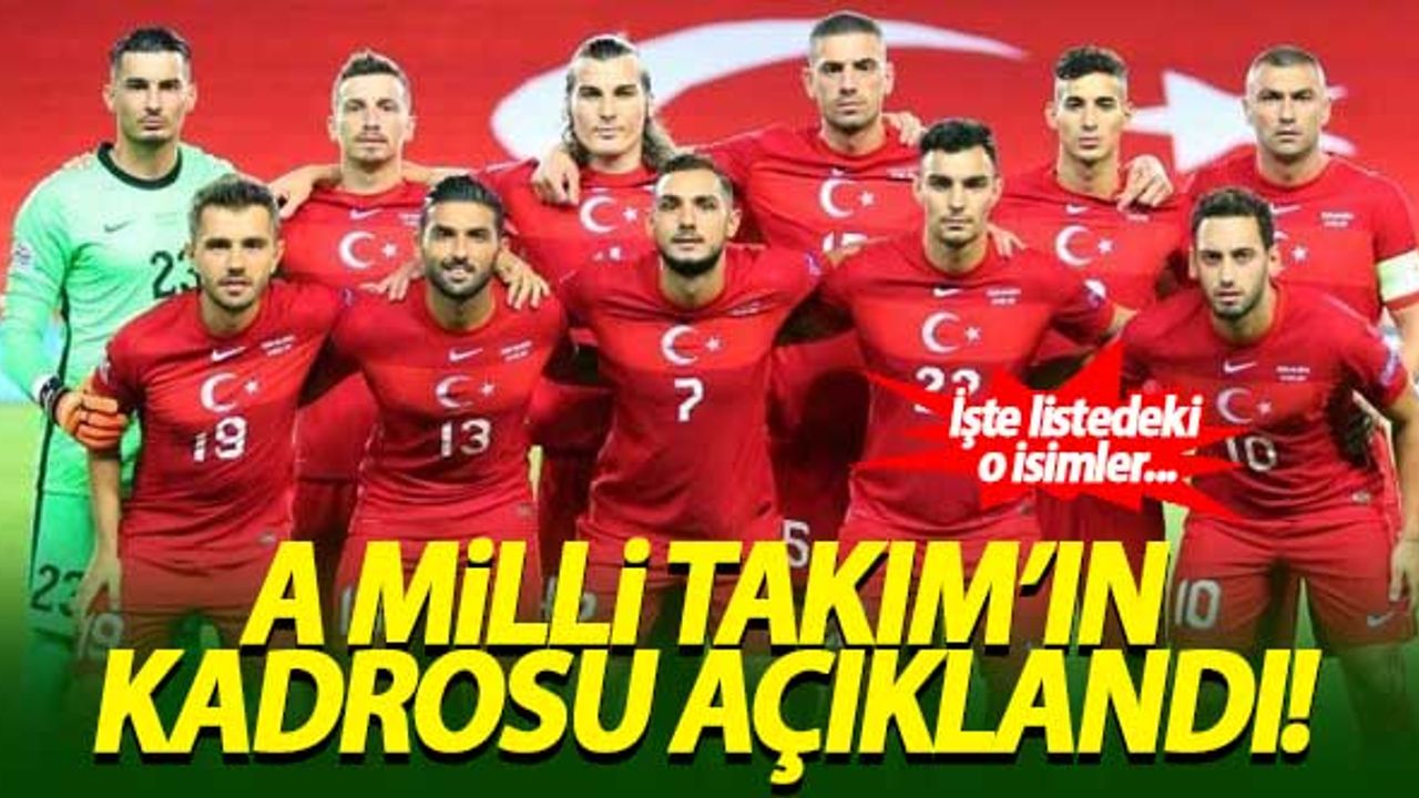 A Milli Takım'ın aday kadrosu açıklandı