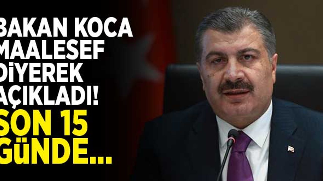 Bakan Koca, toplantı sonrası 'maalesef' diyerek açıkladı!