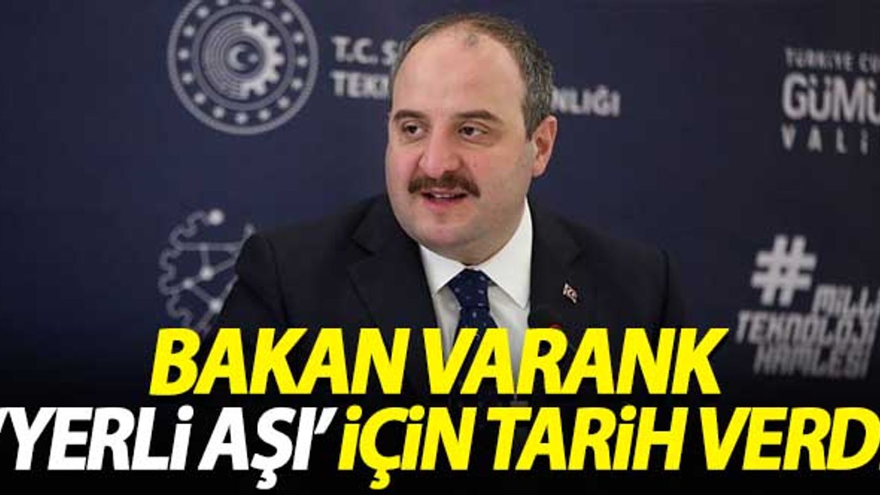 Bakan Varank 'yerli aşı' için tarih verdi