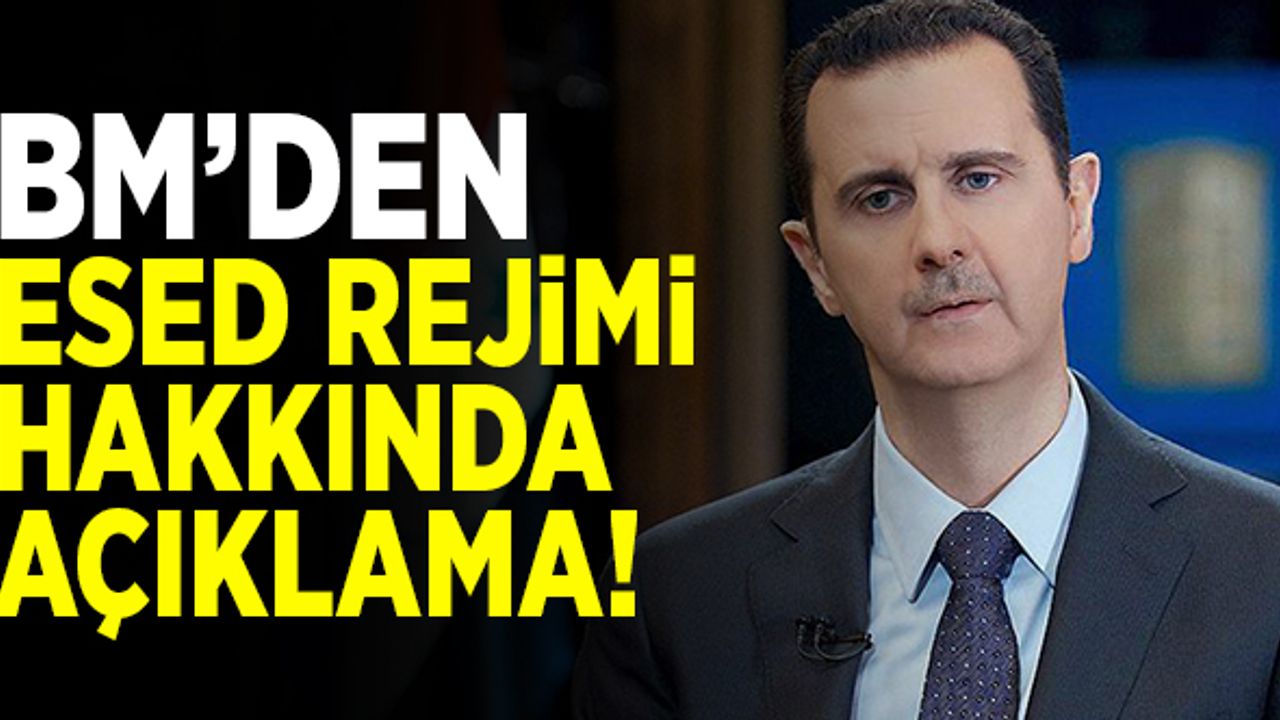BM'den 'Esed Rejimi' hakkında açıklama!