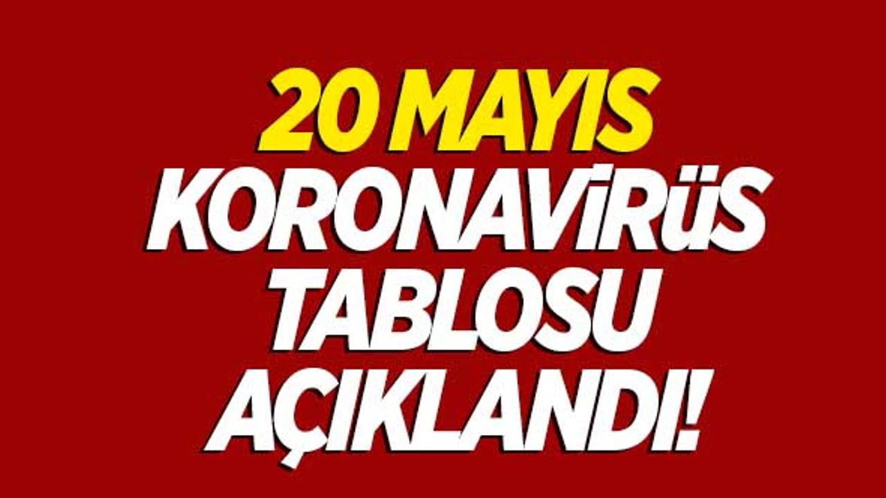 20 Mayıs koronavirüs tablosu açıklandı!