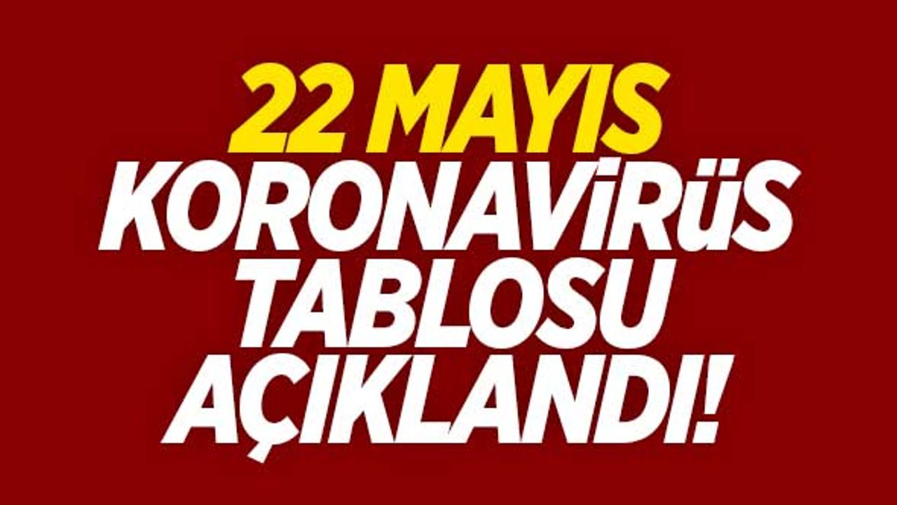 22 Mayıs koronavirüs tablosu açıklandı!