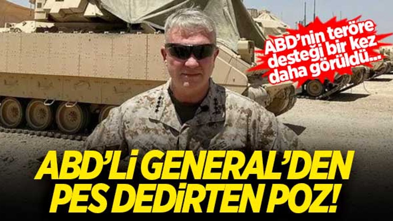 ABD'li generalden pes dedirten görüntü! Önüne geçip poz verdi...