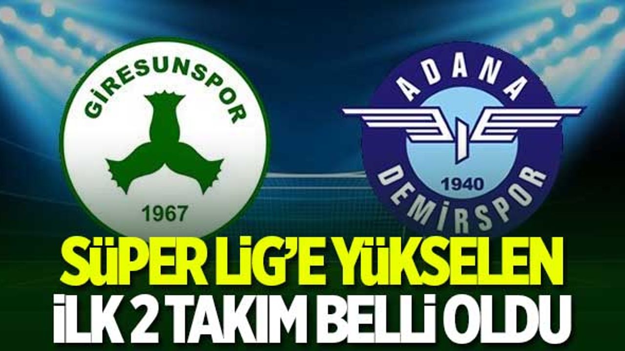 Adana Demirspor ve Giresunspor Süper Lig'e yükseldi