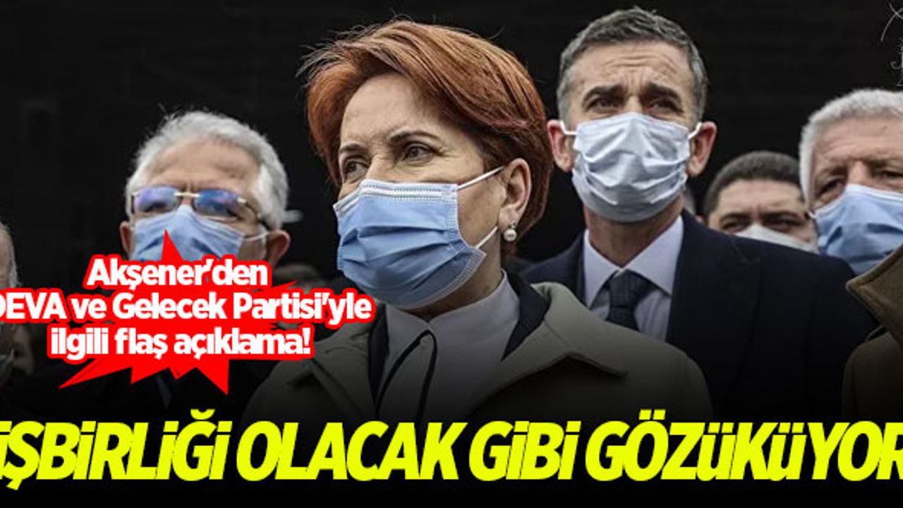 Akşener'den DEVA ve Gelecek Partisi'yle ilgili flaş açıklama!