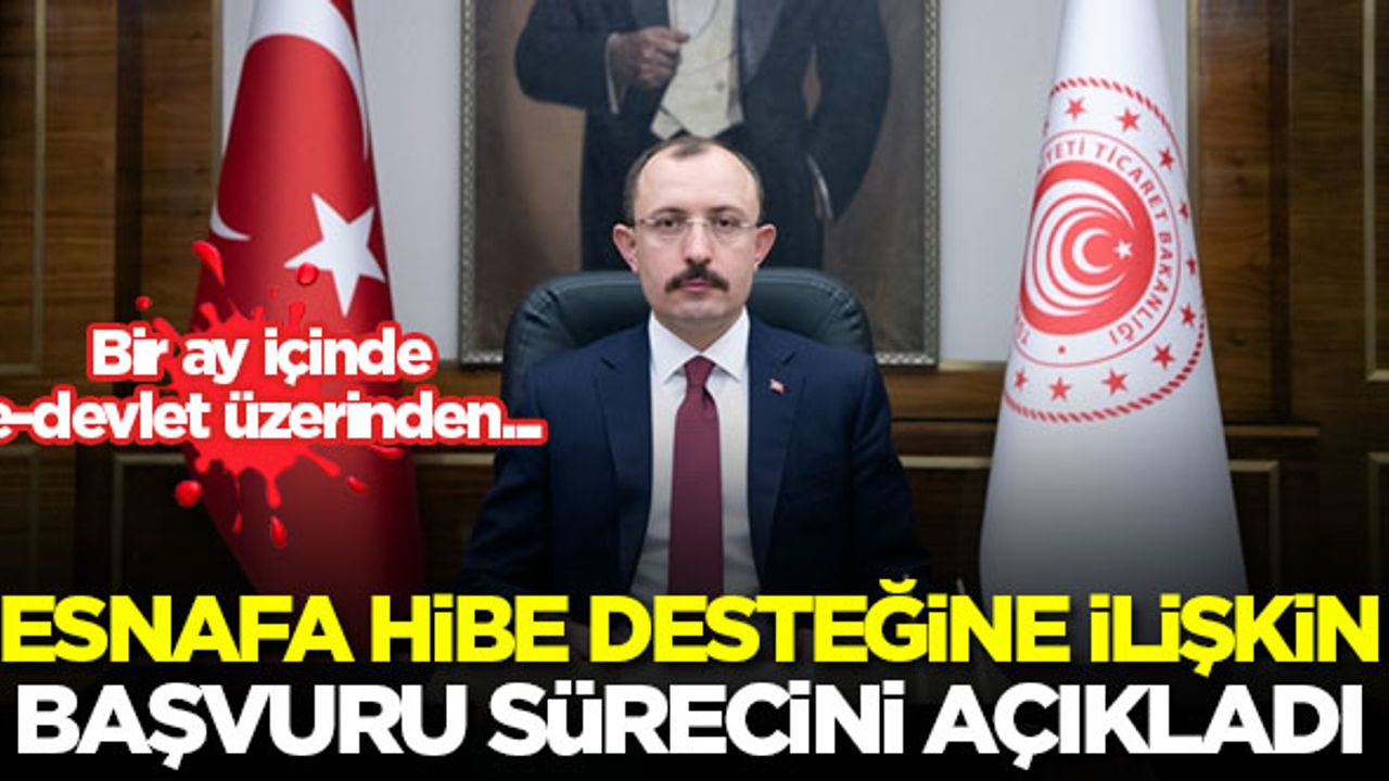 Bakan Muş, esnafa hibe desteğine ilişkin başvuru sürecini açıkladı