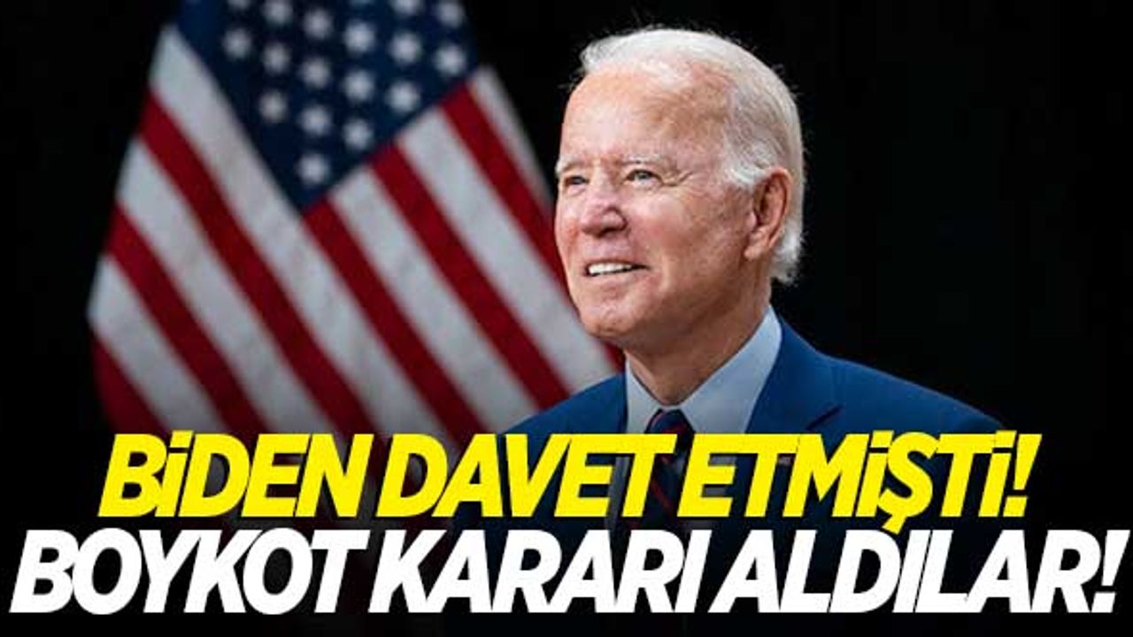 Biden davet etmişti! Boykot kararı aldılar...
