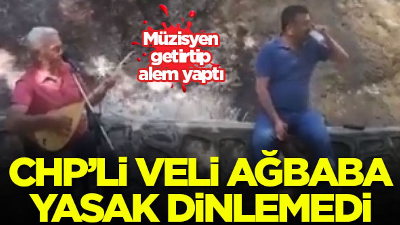 CHP'li Veli Ağbaba, sokağa çıkma yasağında müzisyen getirtip alem yaptı