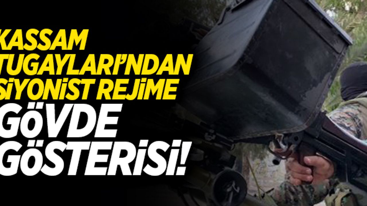 Gazze'de Kassam Tugayları'ndan Siyonist rejime gövde gösterisi! Zaferi kutladılar...