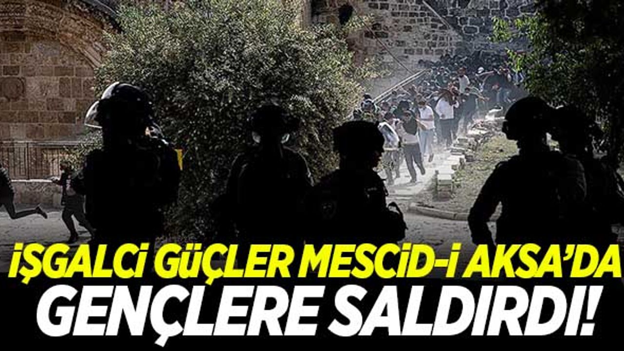 İşgalci güçler durmuyor! Mescid-i Aksa'da Filistinli gençlere saldırdılar
