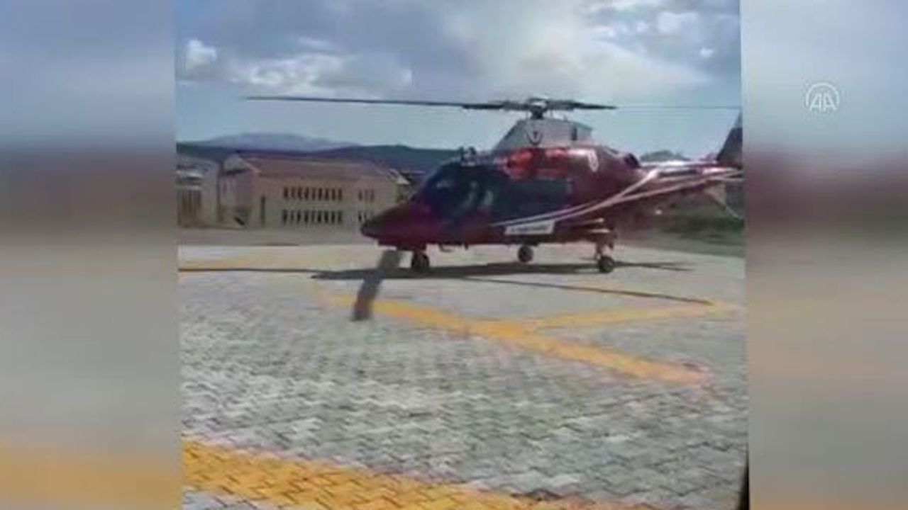 Kayseri'de eşekten düşen çoban için ambulans helikopter seferber oldu