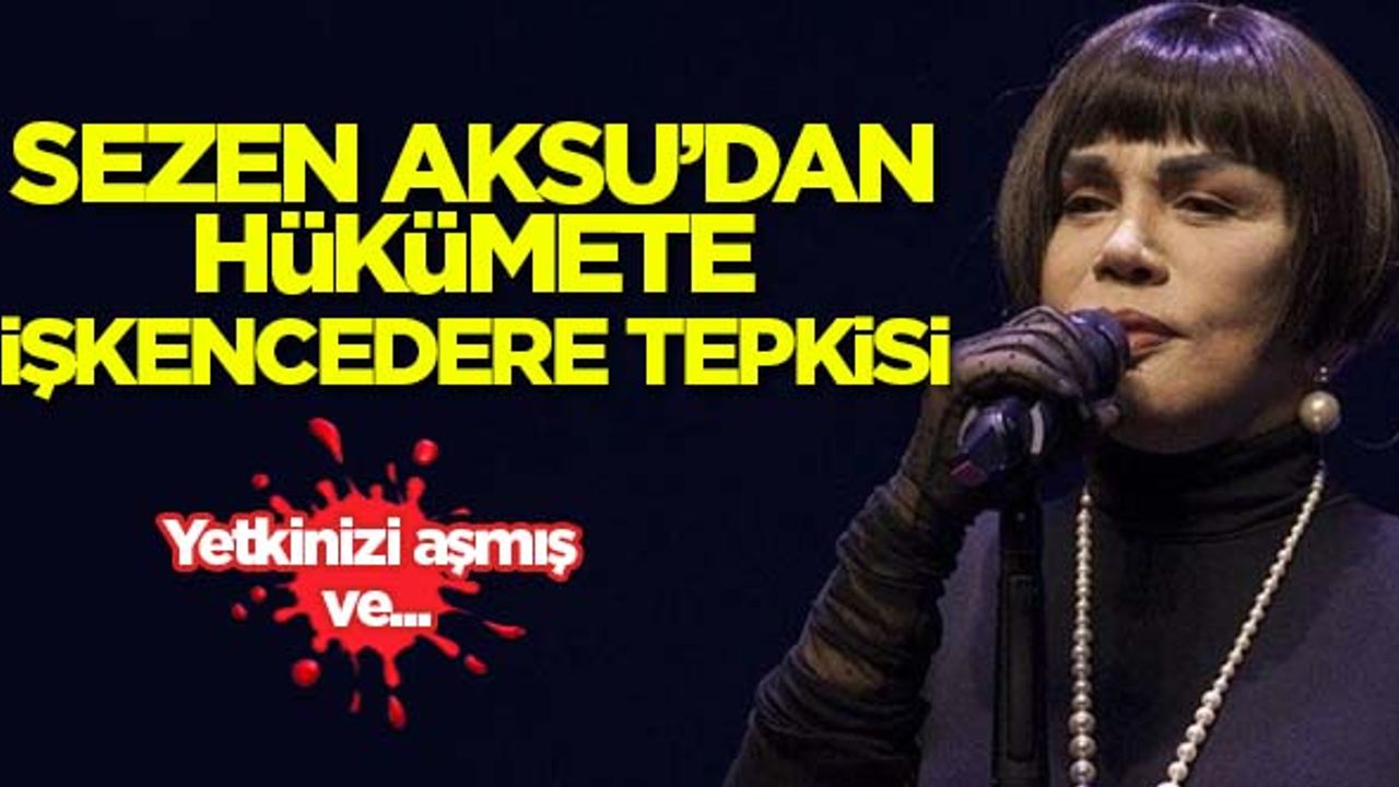 Sezen Aksu'dan İşkencedere tepkisi: Yetkinizi aşmış ve...