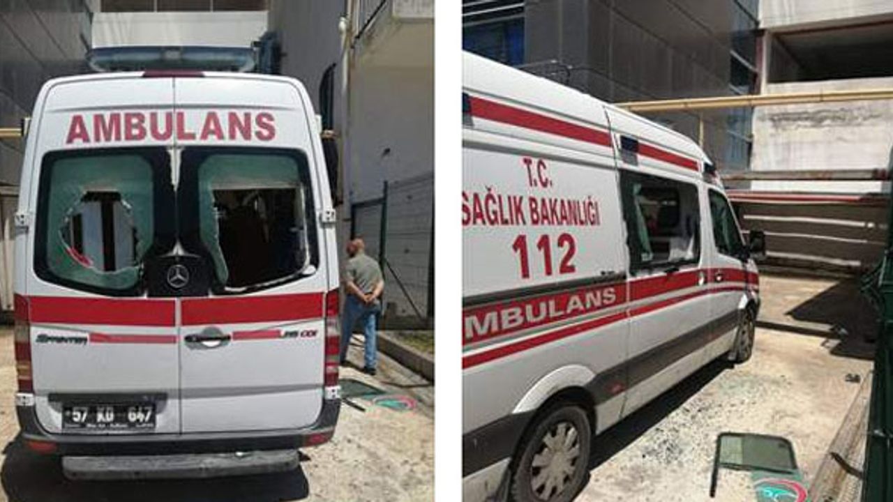 Sinop'ta baltayla ambulansa zarar veren kişi tutuklandı