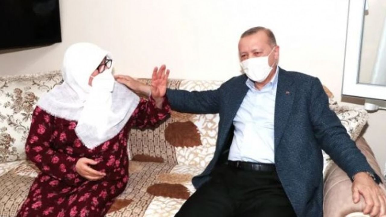 Türkiye'nin konuştuğu Mahzure teyzenin misafiri Cumhurbaşkanı Erdoğan'dı...