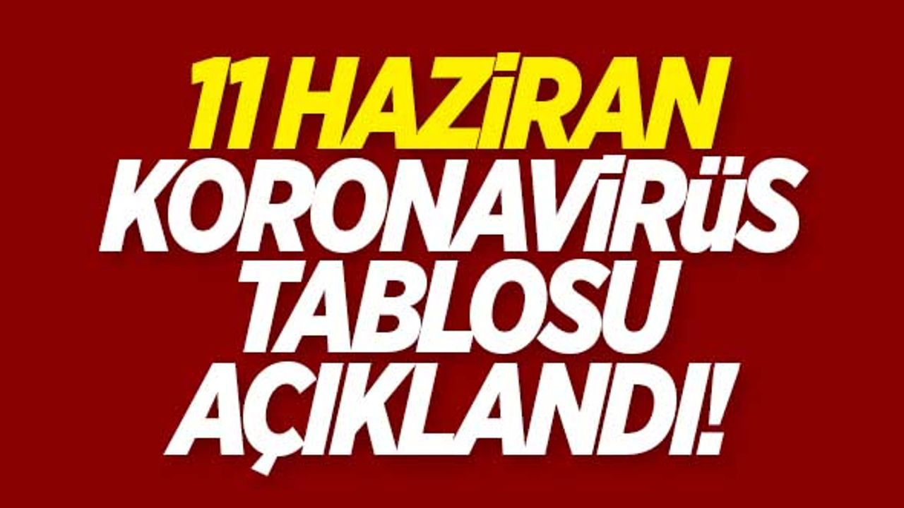11 Haziran koronavirüs tablosu açıklandı!