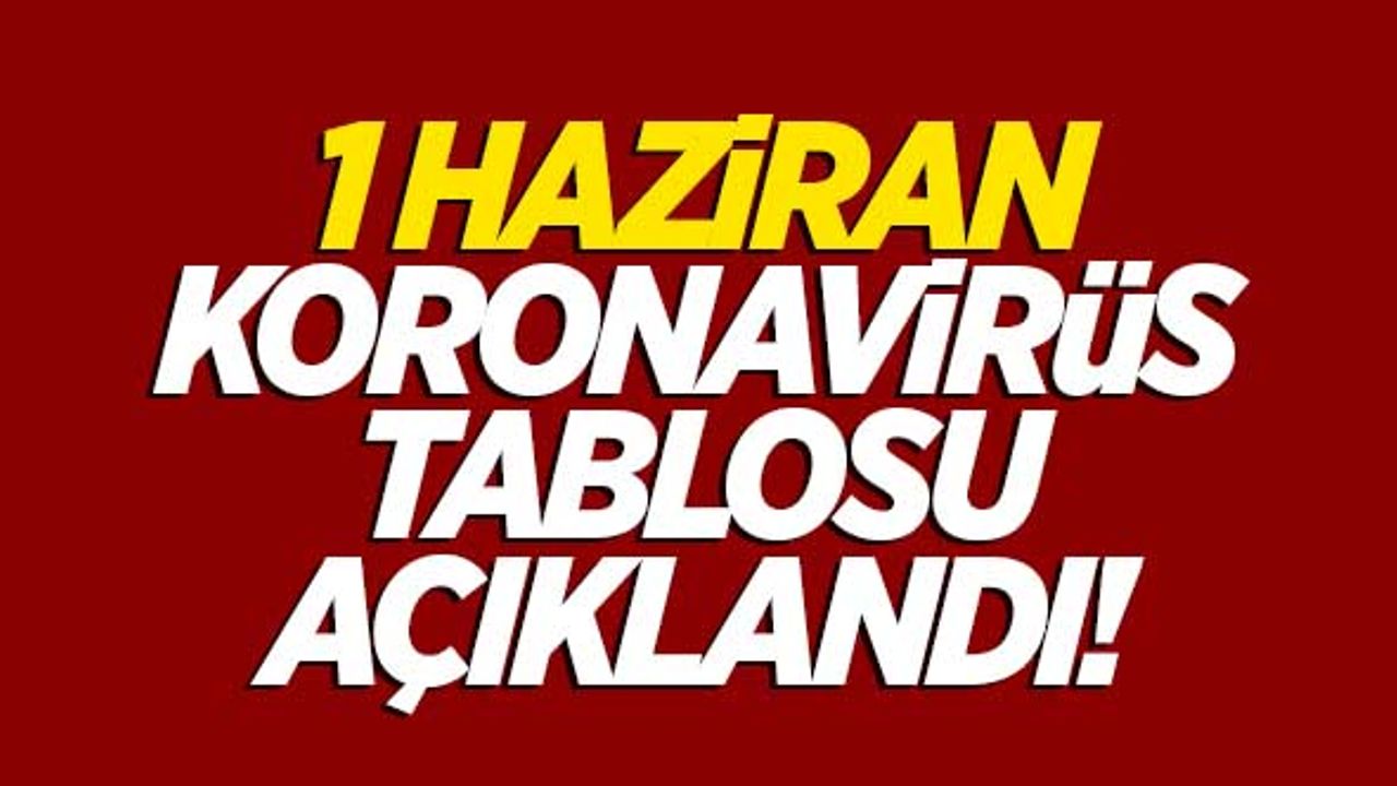 1 Haziran koronavirüs tablosu açıkladı!
