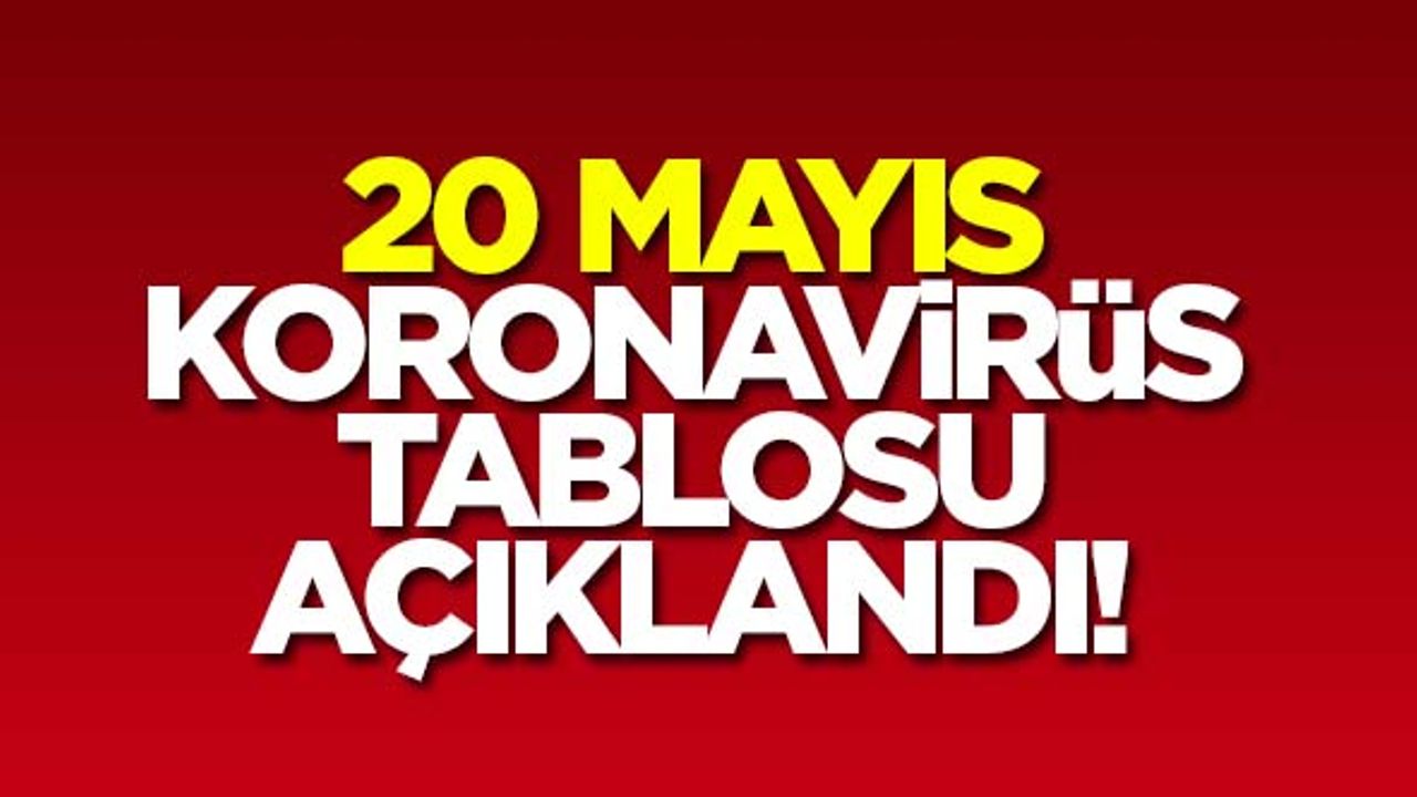 20 Mayıs koronavirüs tablosu açıklandı